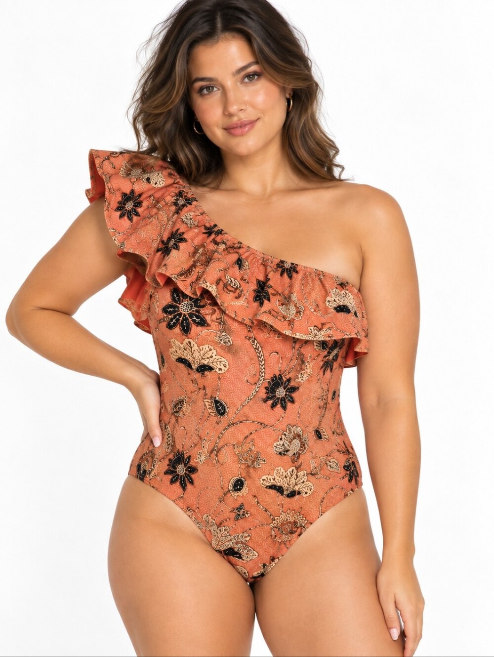 Ulla Johnson Martina Maillot One Piece Floral Swimsuit in Primrose Size L